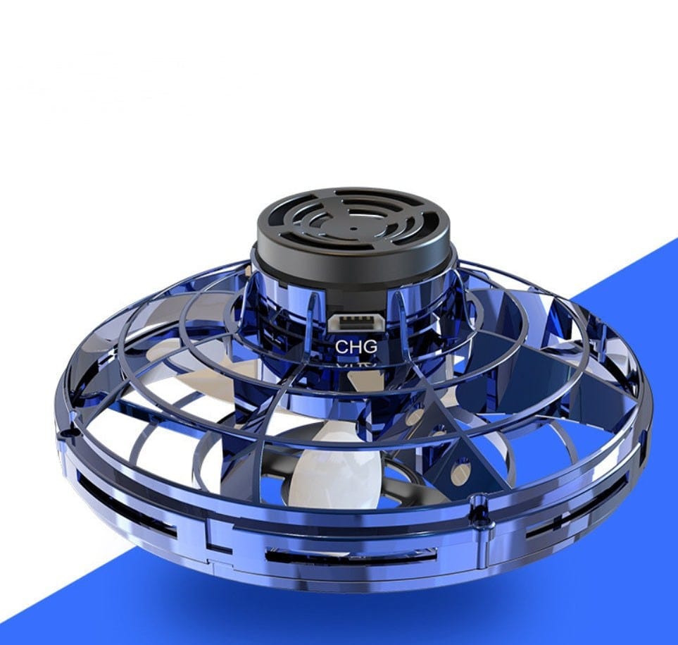 Mini Fingertip Gyro Interactive Decompression Toy with LED UFO