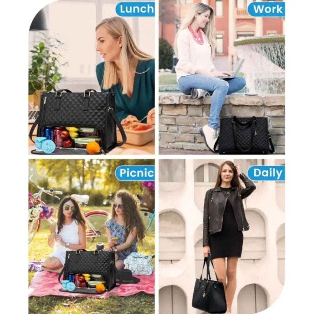 Convenient Commute Stylish Women's Insulated Lunch Bag Large Leak-proof