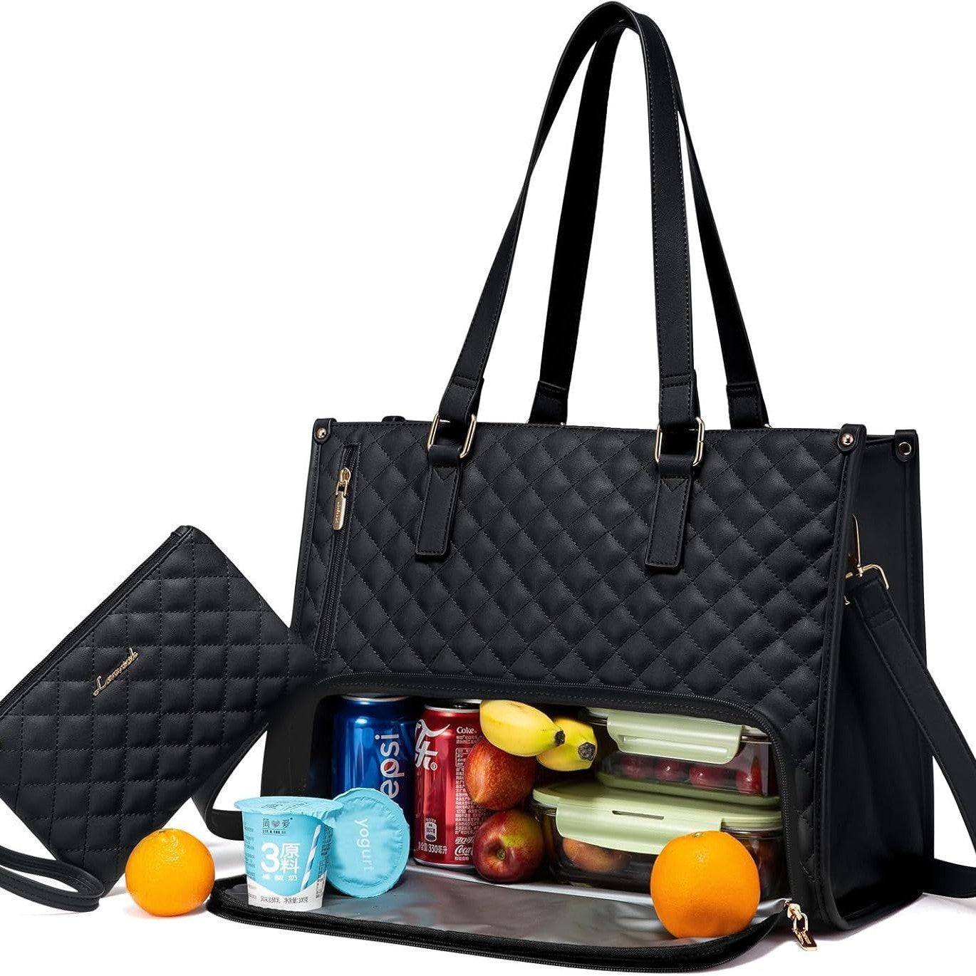 Convenient Commute Stylish Women's Insulated Lunch Bag Large Leak-proof