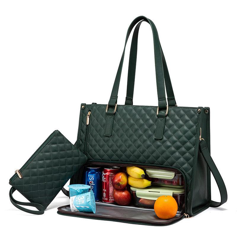 Convenient Commute Stylish Women's Insulated Lunch Bag Large Leak-proof