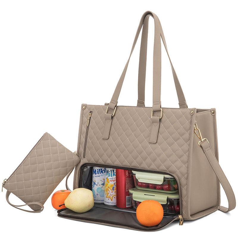 Convenient Commute Stylish Women's Insulated Lunch Bag Large Leak-proof