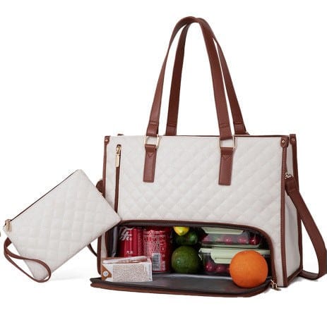 Convenient Commute Stylish Women's Insulated Lunch Bag Large Leak-proof