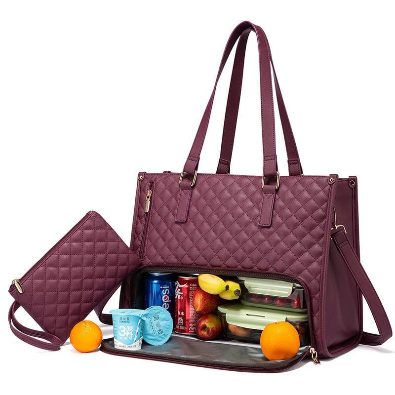 Convenient Commute Stylish Women's Insulated Lunch Bag Large Leak-proof