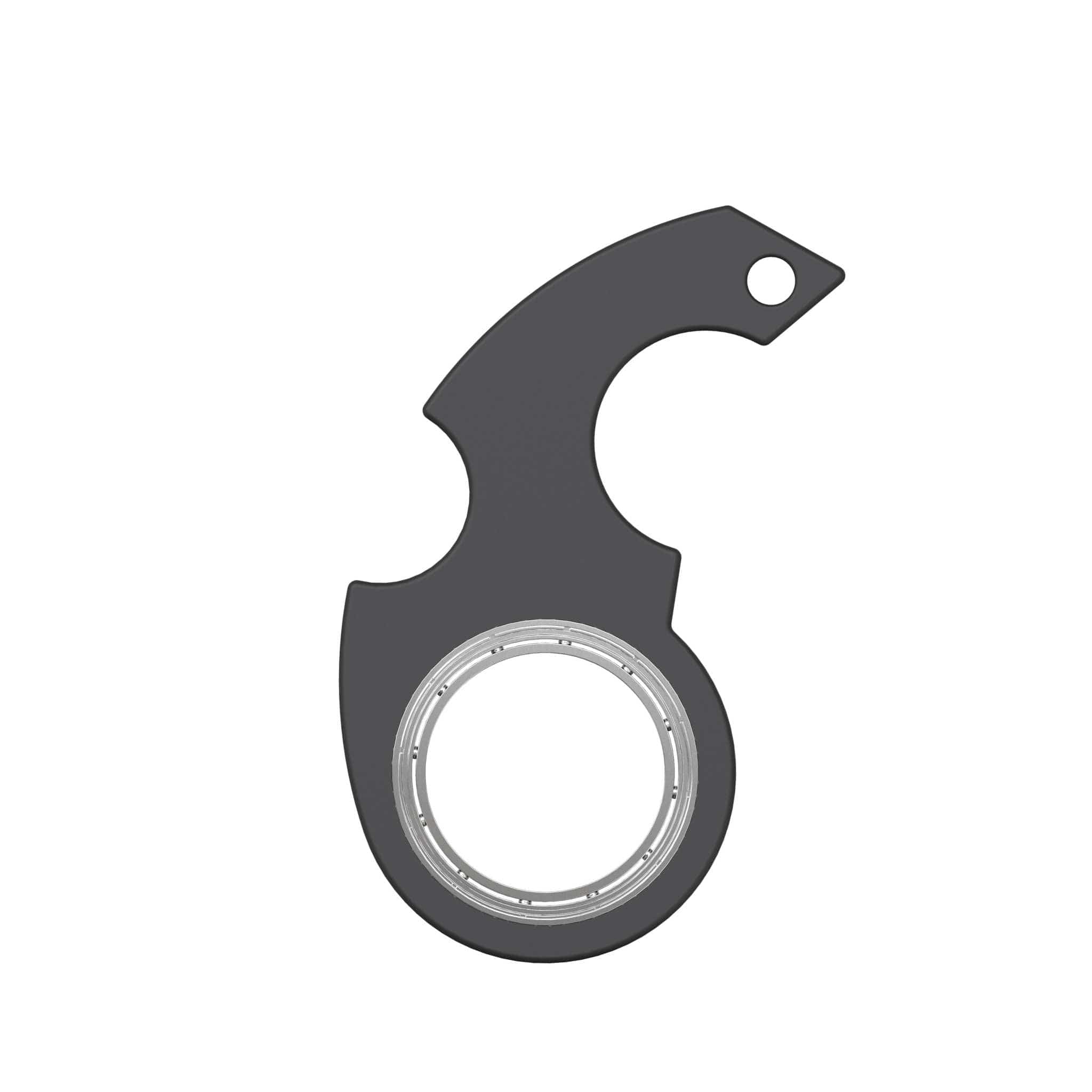 Black creative fidget spinner toy keychain with bottle opener for stress relief and anxiety reduction