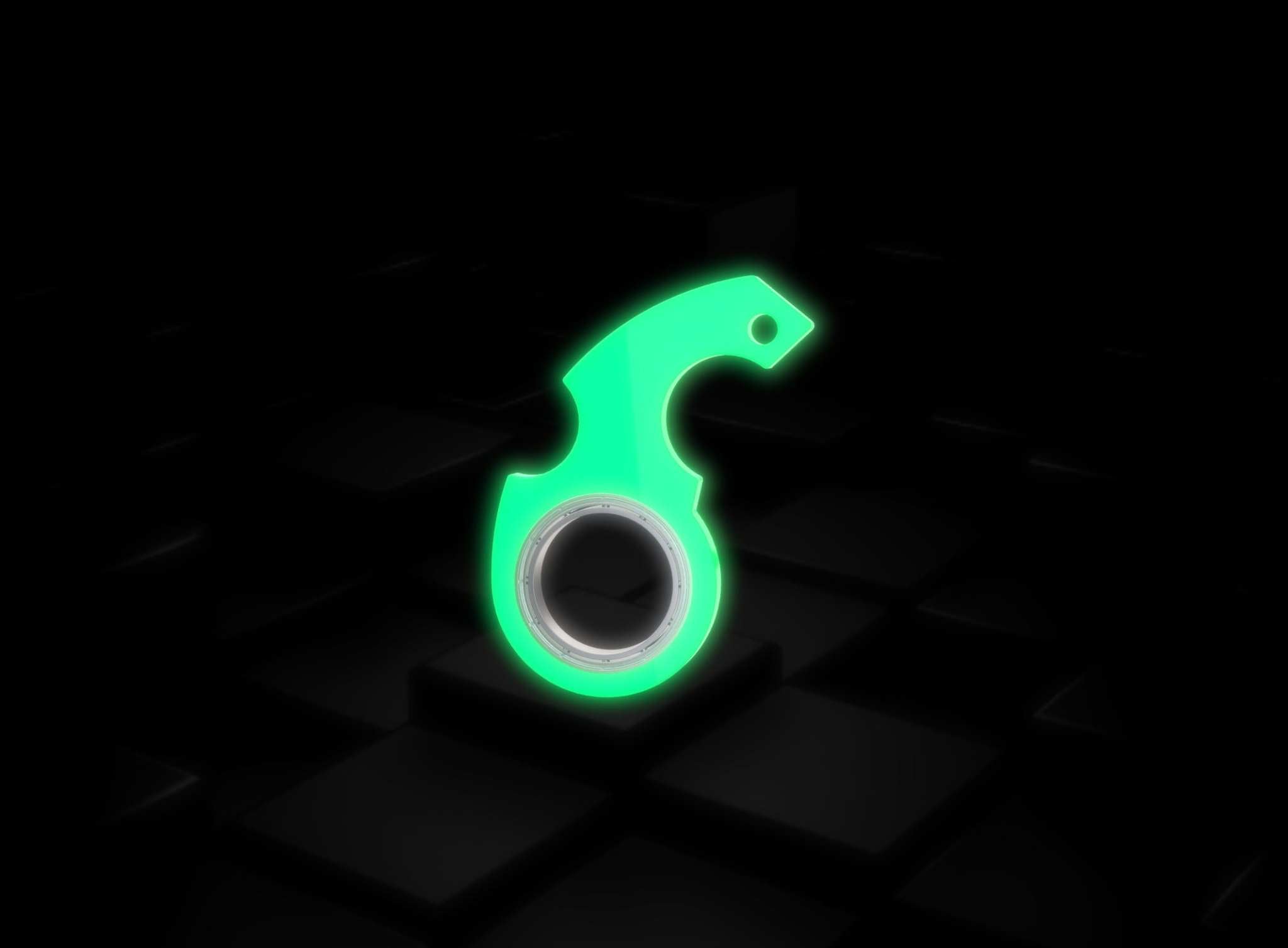 Glow-in-the-dark creative fidget spinner toy keychain with bottle opener for stress relief and anxiety.