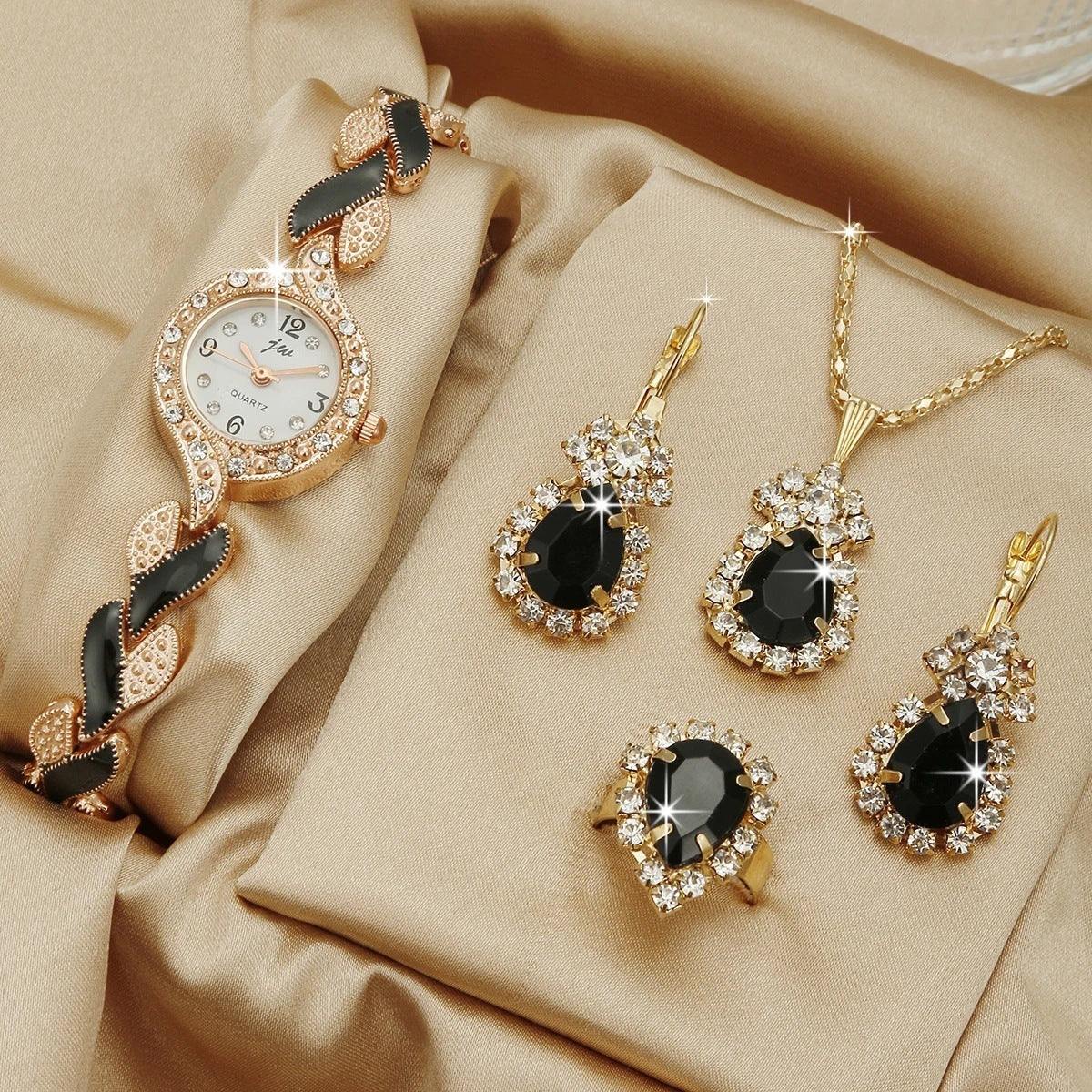 Fashion Watch Gift - Stylish Quartz Watch with Necklace & Bracelet