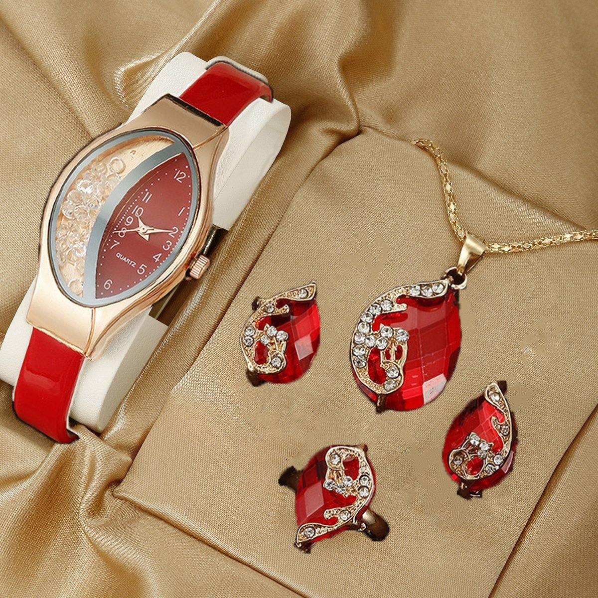 Fashion Watch Gift - Stylish Quartz Watch with Necklace & Bracelet