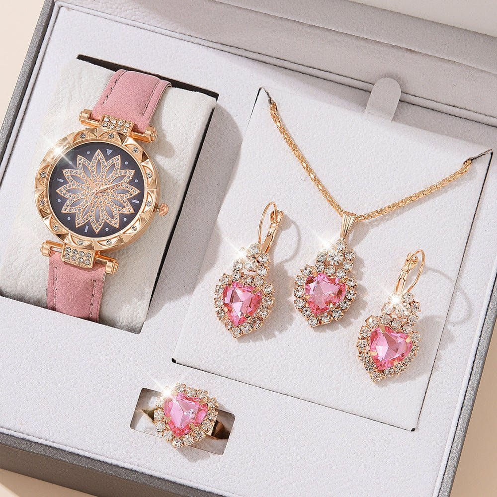 Fashion Watch Gift - Stylish Quartz Watch with Necklace & Bracelet