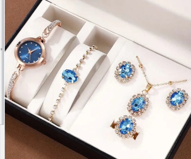 Fashion Watch Gift - Stylish Quartz Watch with Necklace & Bracelet