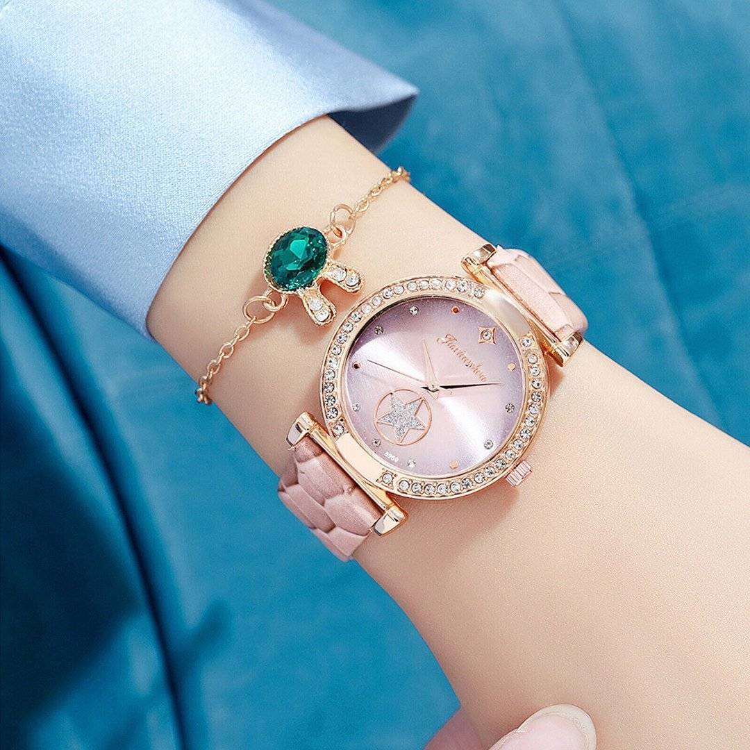 Fashion Watch Gift - Stylish Quartz Watch with Necklace & Bracelet