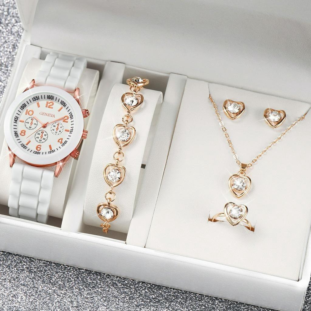 Fashion Watch Gift - Stylish Quartz Watch with Necklace & Bracelet