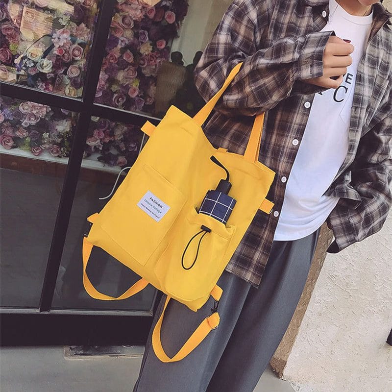 Harajuku Canvas Bags Stylish Preppy Backpack for Women