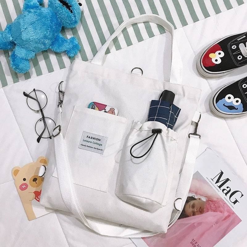 Harajuku Canvas Bags Stylish Preppy Backpack for Women