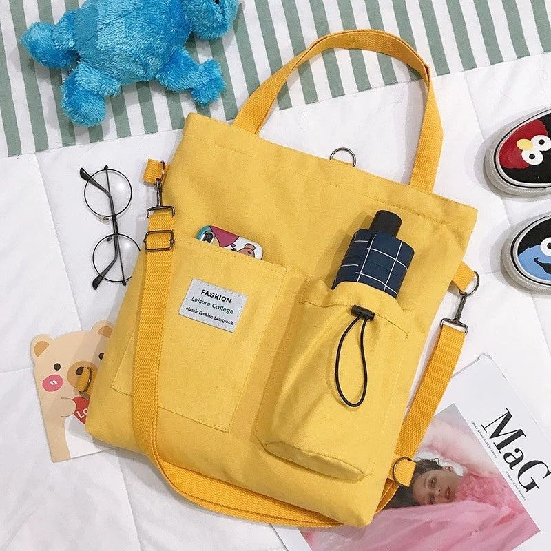 Harajuku Canvas Bags Stylish Preppy Backpack for Women