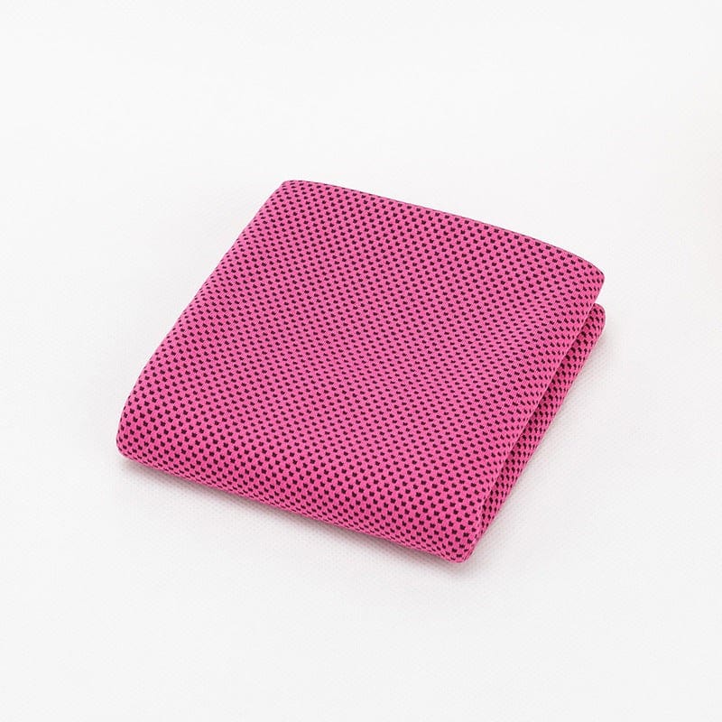 Pink instant cooling sports towel made of microfiber for gym and outdoor activities