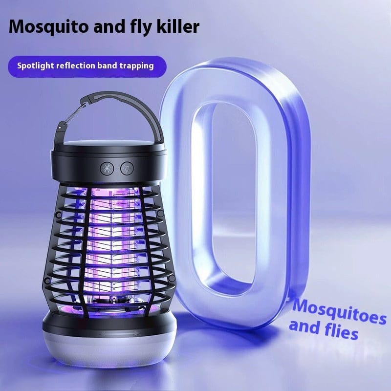 2in1 mosquito killer lamp and electric fly catcher with USB rechargeable battery and night light function.