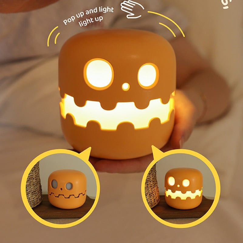 Pumpkin Lamp Bedside - Cute Halloween Night Light Decoration