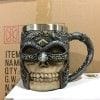 400ML 3D Skull Mugs Stylish Stainless Steel Skull Coffee Mug