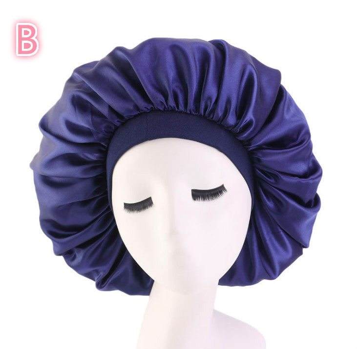 Beauty print Satin silk Bonnet Sleep Night Cap for All Seasons