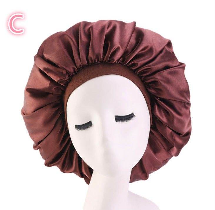 Beauty print Satin silk Bonnet Sleep Night Cap for All Seasons