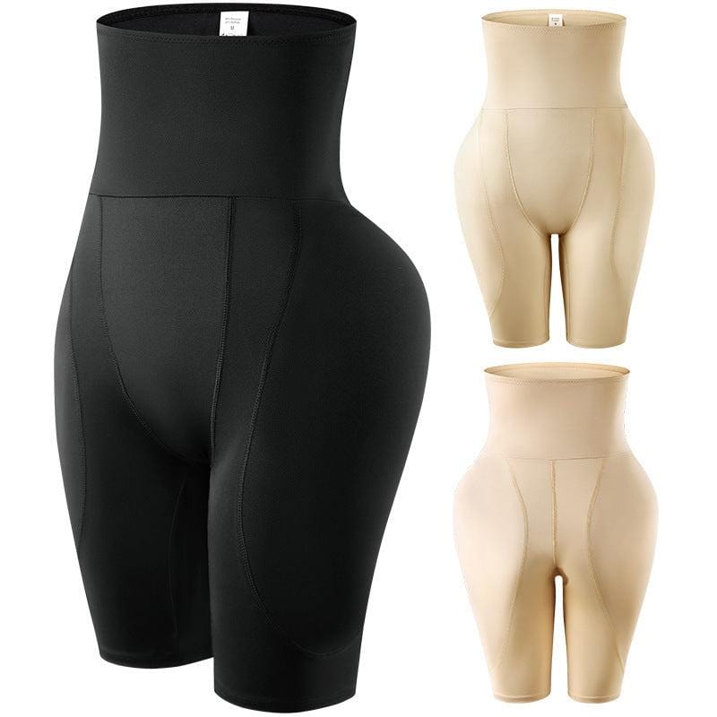 High waist seamless slimming shapewear underwear for women in black and nude colors with tummy control and butt lifting design