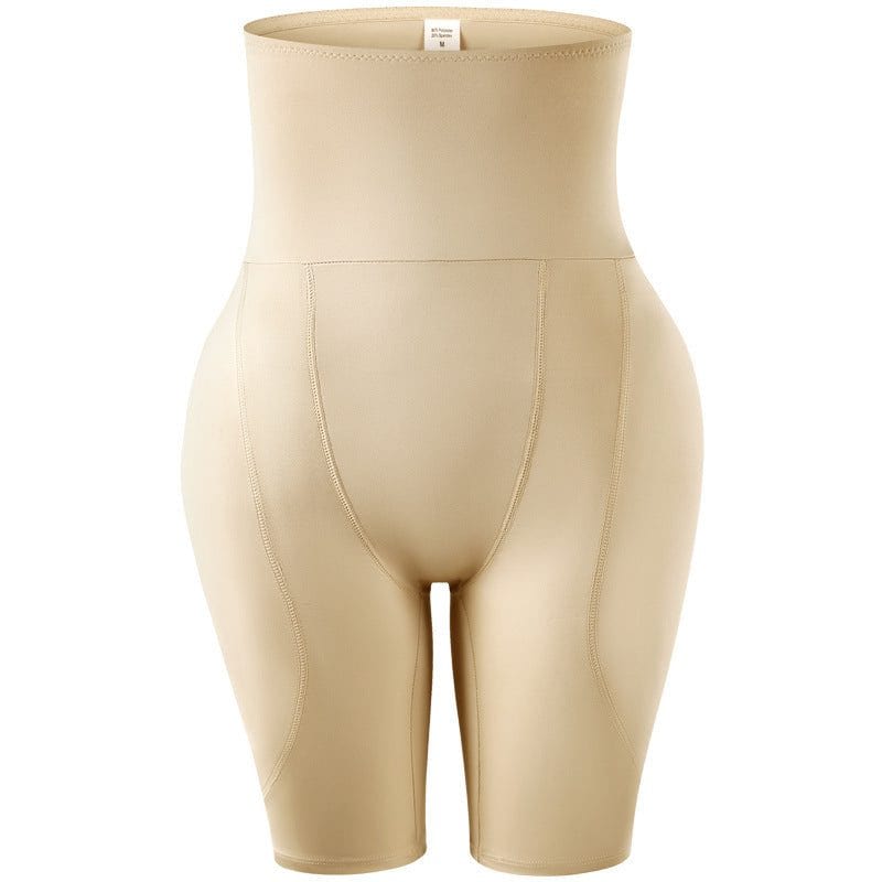 Seamless beige high waist slimming women's underwear shapewear with tummy control and butt lifting features
