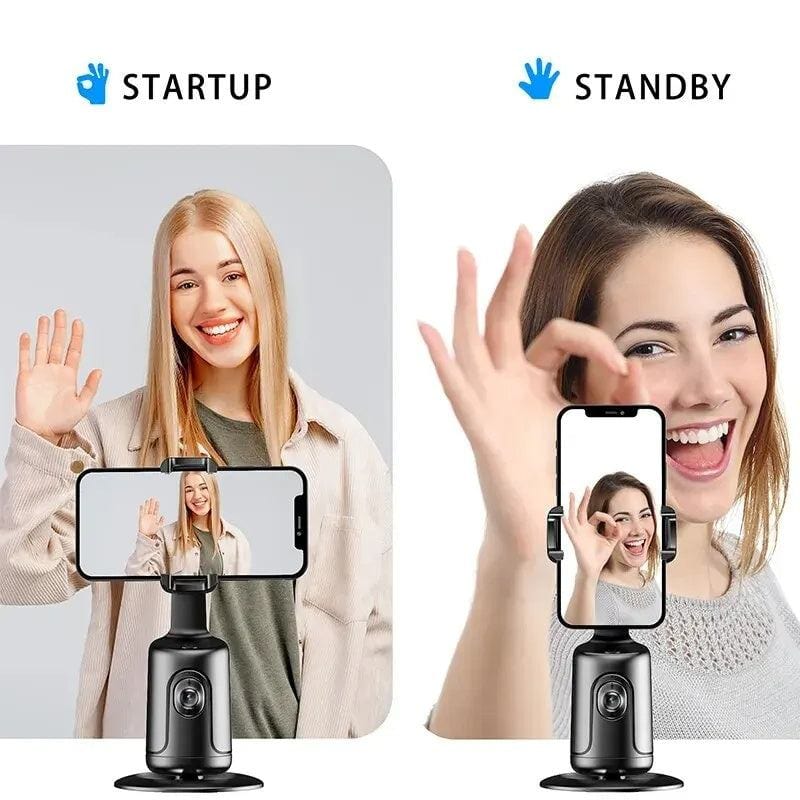 360 Auto Face Tracking Gimbal - AI Smart Phone Holder & Stabilizer