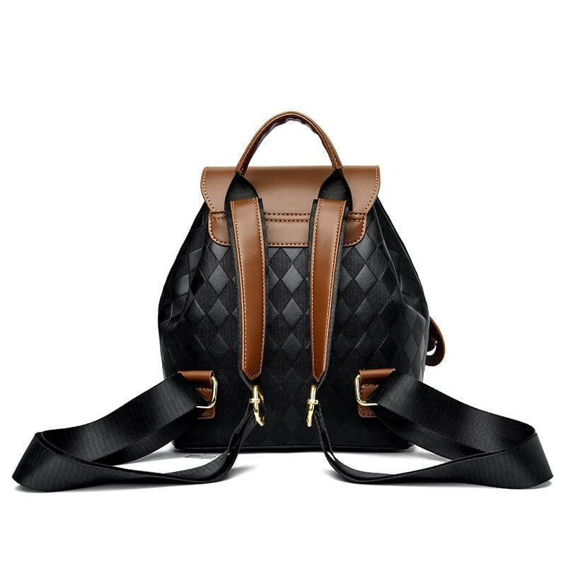Female Backpack Stylish Casual Multifunction Leather School Bag