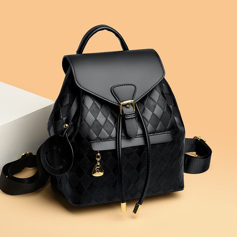 Female Backpack Stylish Casual Multifunction Leather School Bag