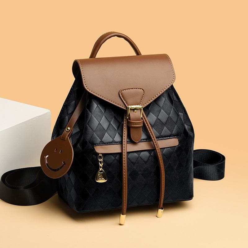 Female Backpack Stylish Casual Multifunction Leather School Bag
