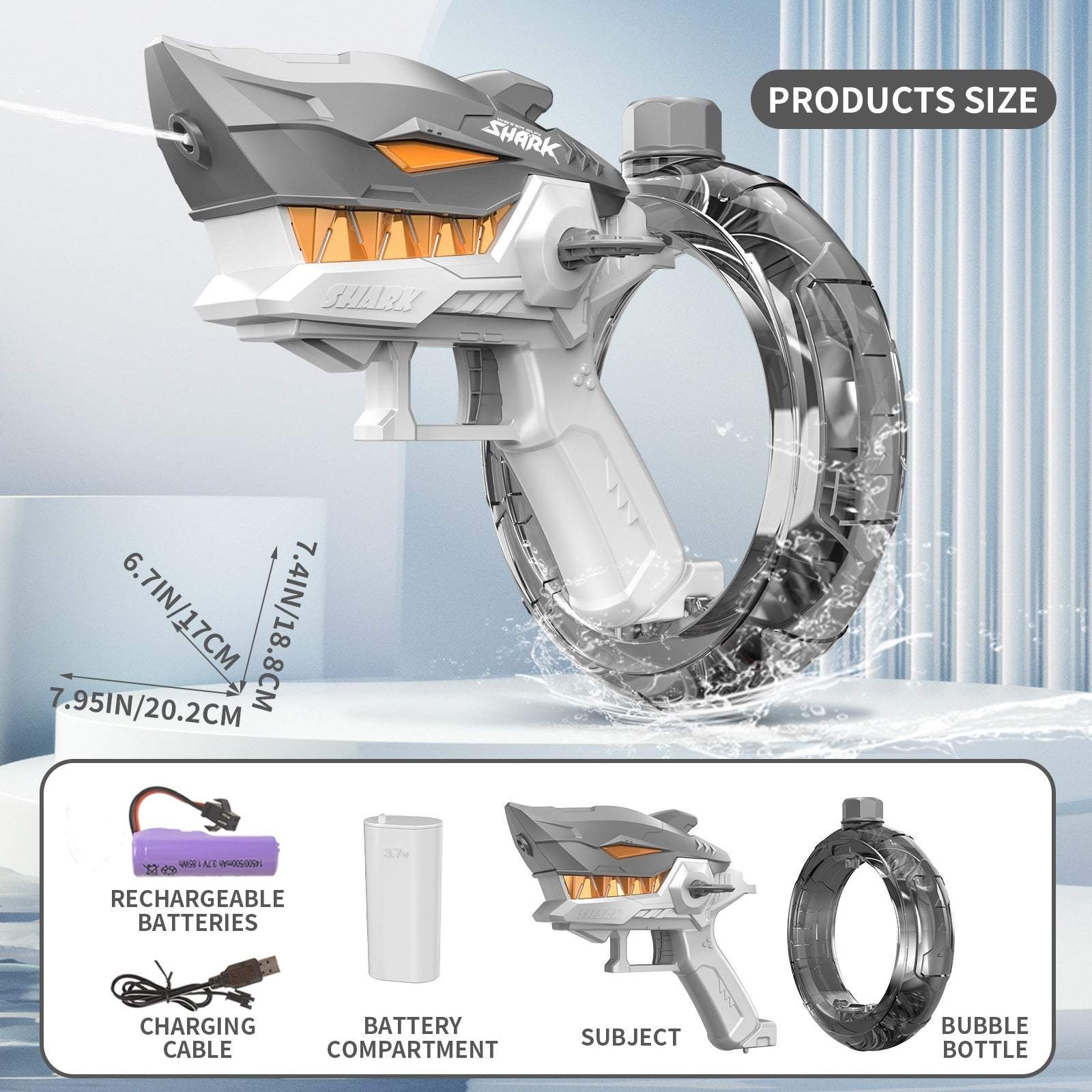 Shark Electric Water Gun - Fully Automatic Large Capacity Toy