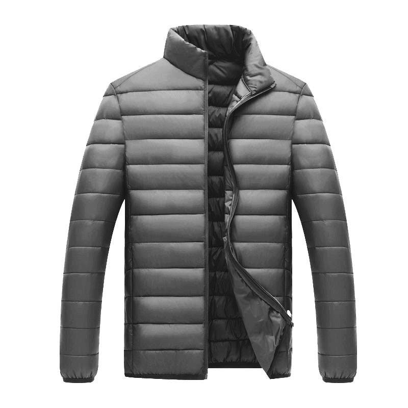Men's Lightweight Hooded Coat Winter Warm Zipper Jacket