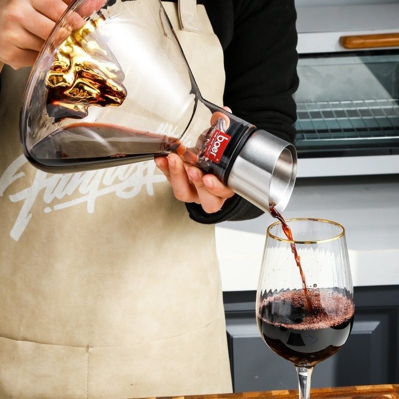Iceberg Waterfall Wine Decanter - Transparent Lead-Free Crystal Glass