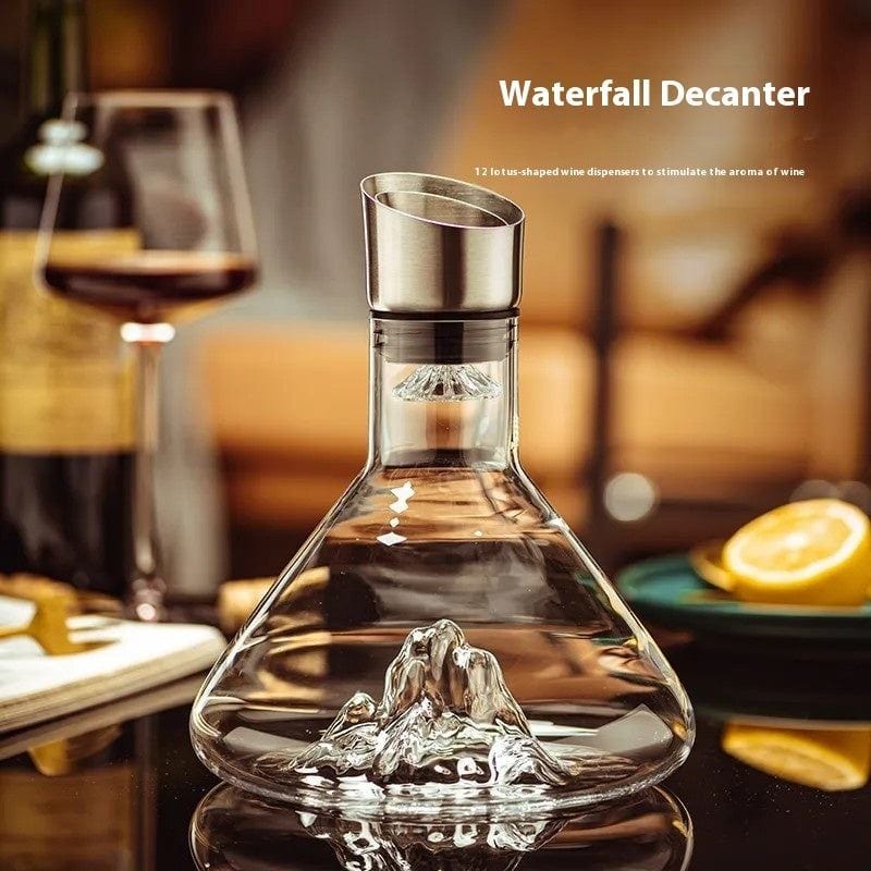 Iceberg Waterfall Wine Decanter - Transparent Lead-Free Crystal Glass