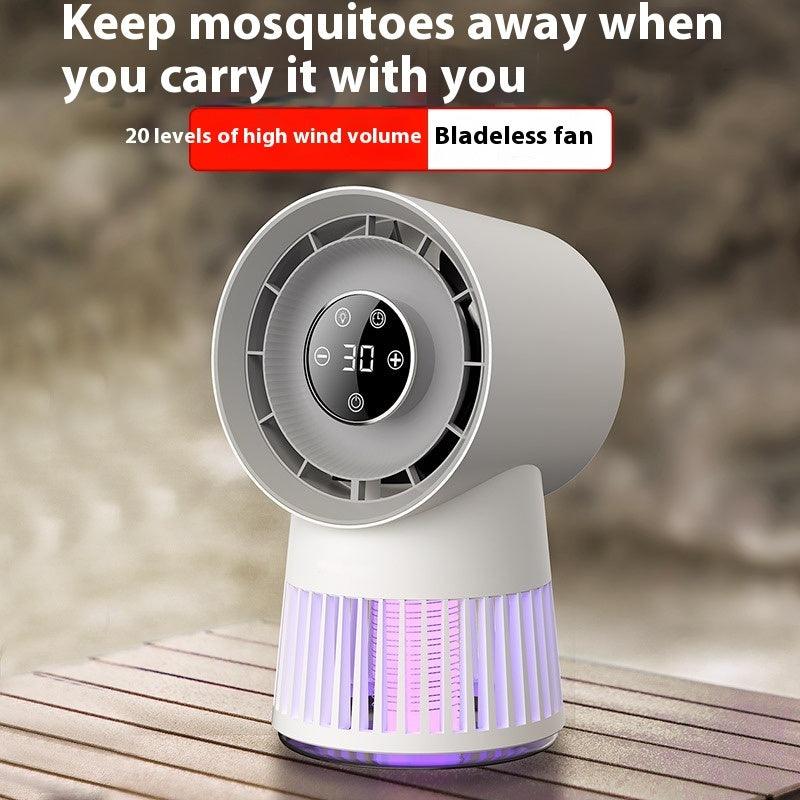 Creative 2-in-1 Mosquito Killing Mini Desk Fan with USB Rechargeable