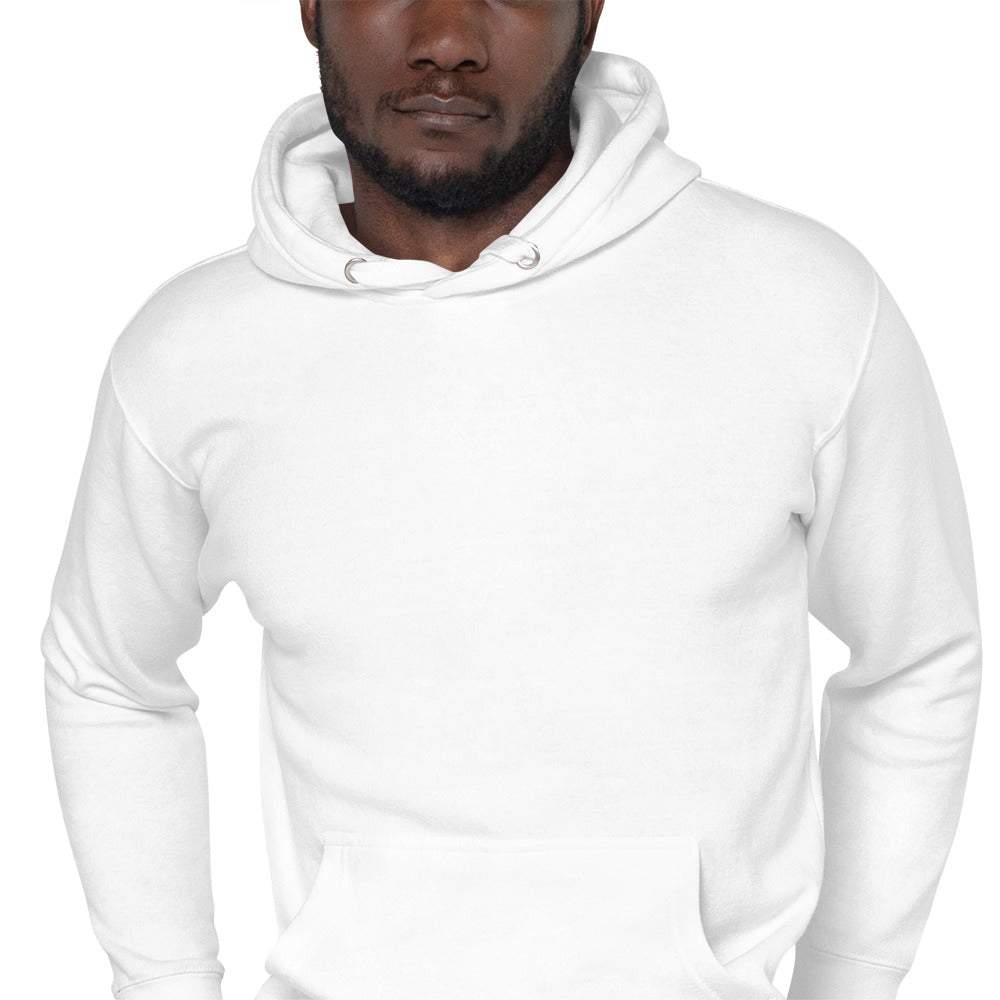 Unisex white basketball dunk hoodie athletic pullover with slam dunk graphic design