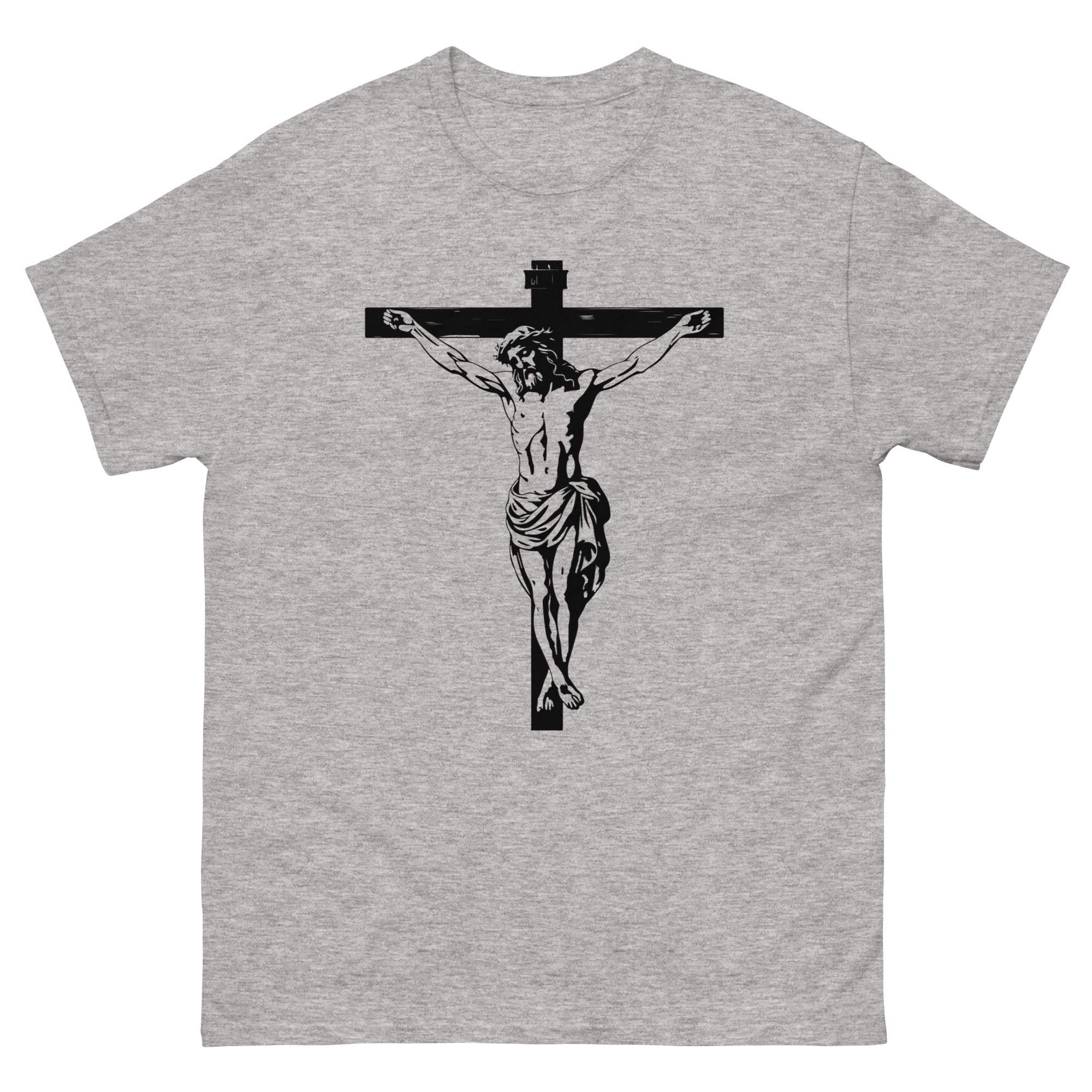 Jesus on the Cross T-shirt showing faith and devotion with a detailed crucifix design