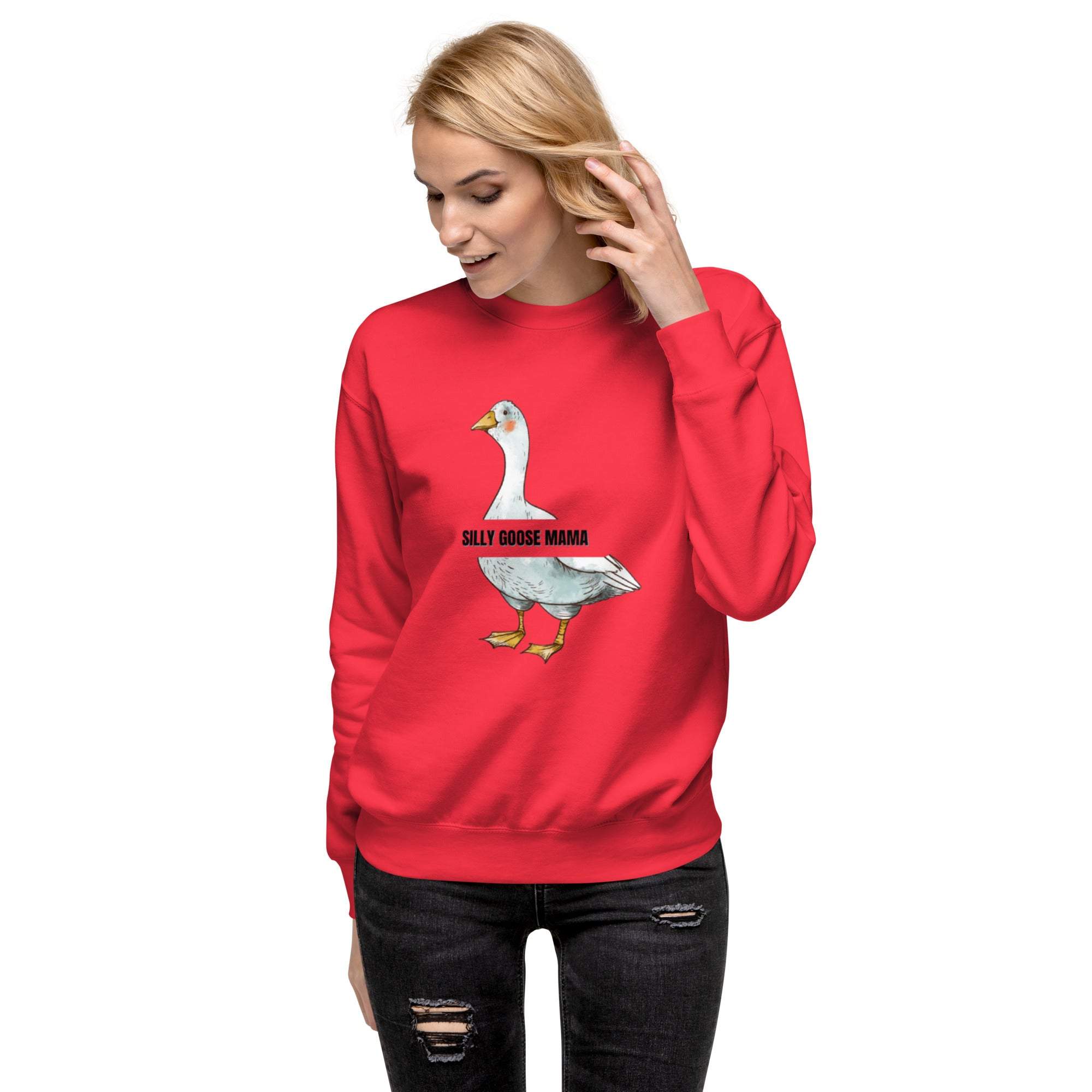 Silly Goose Mama Sweatshirt with playful motherhood design and premium fabric for comfort and style