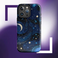 Cosmic Space polycarbonate MagSafe iPhone tough case with reinforced edges and sleek design