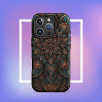 iPhone tough case: Geometric Mandala MagSafe iPhone Protective Cover 