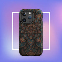 iPhone tough case: Geometric Mandala MagSafe iPhone Protective Cover 