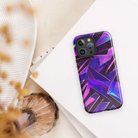iPhone tough case - Modern purple MagSafe® durable iPhone protection 
