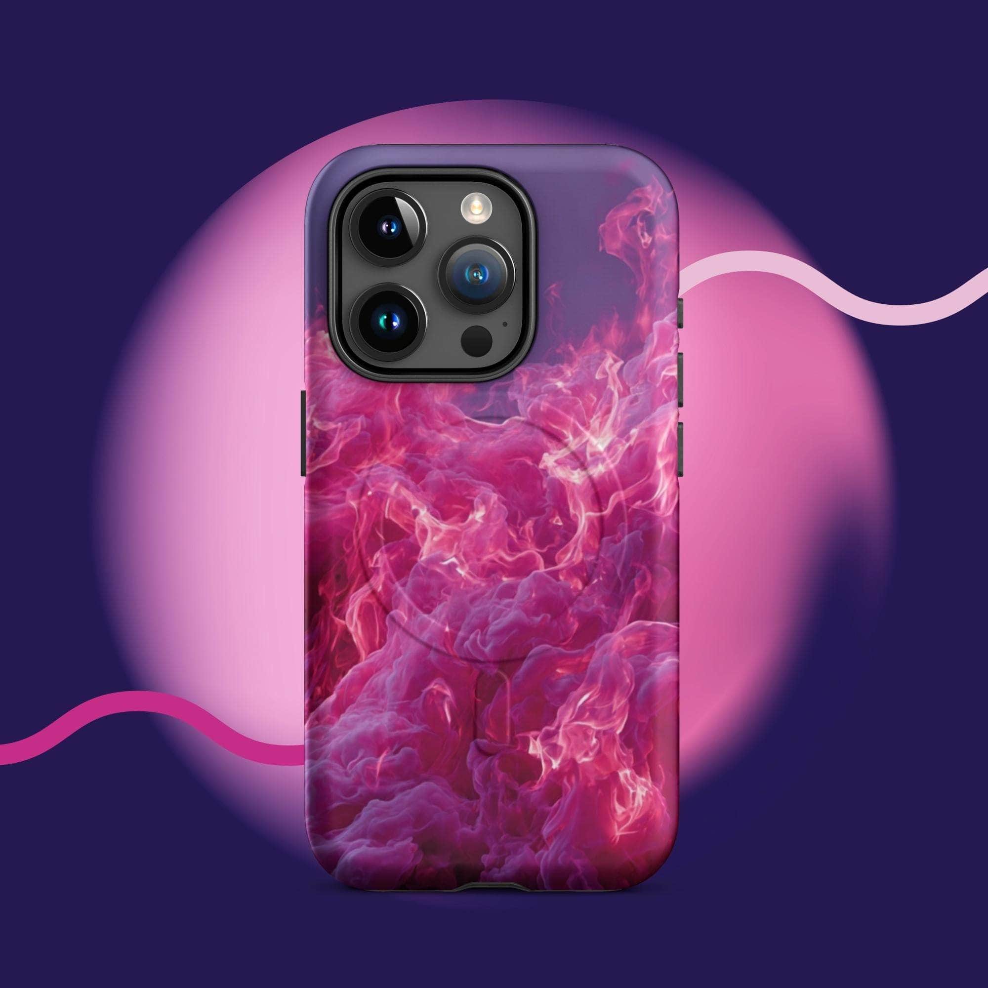 iPhone tough case - Pink fiery cloud MagSafe® iPhone protective cover