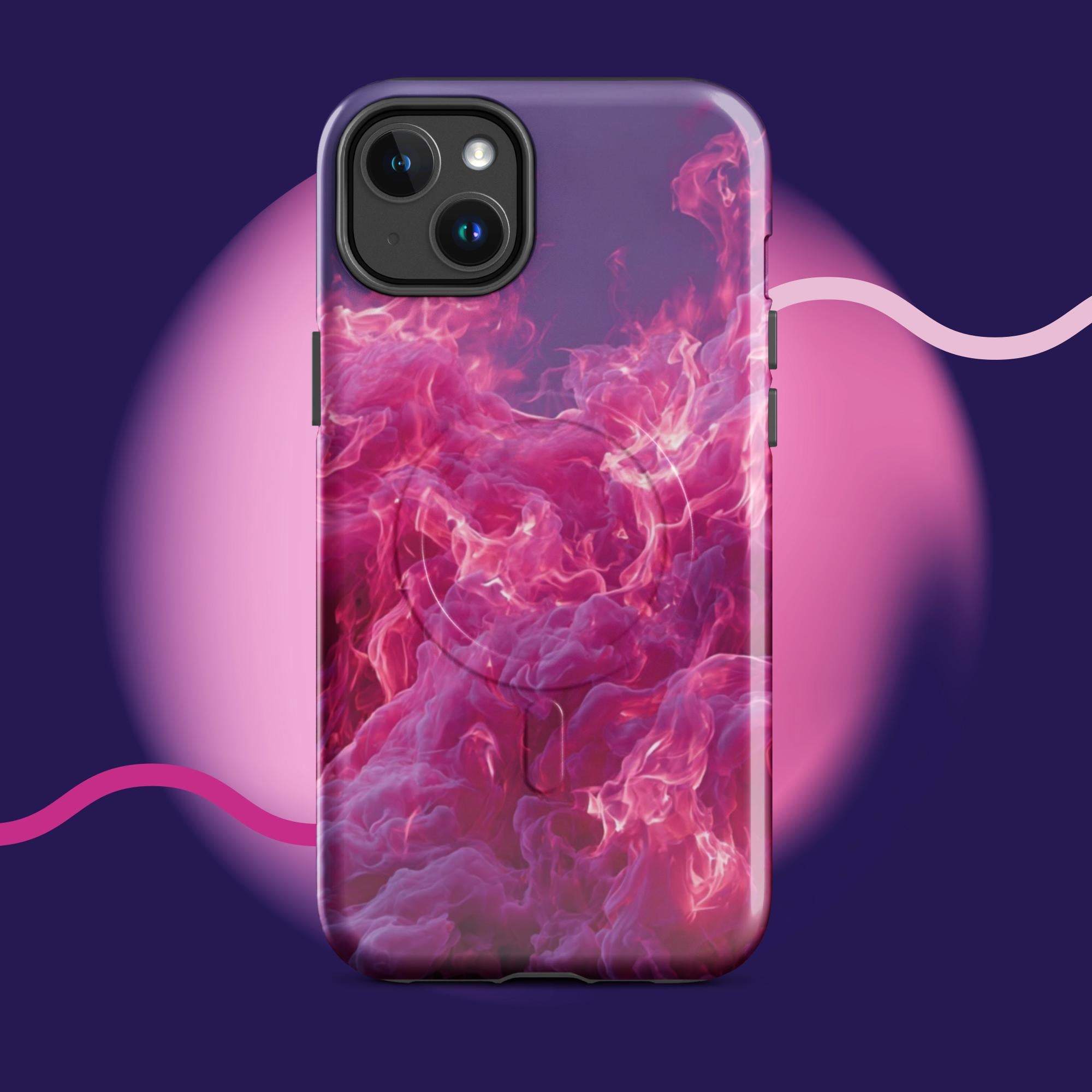 iPhone tough case - Pink fiery cloud MagSafe® iPhone protective cover