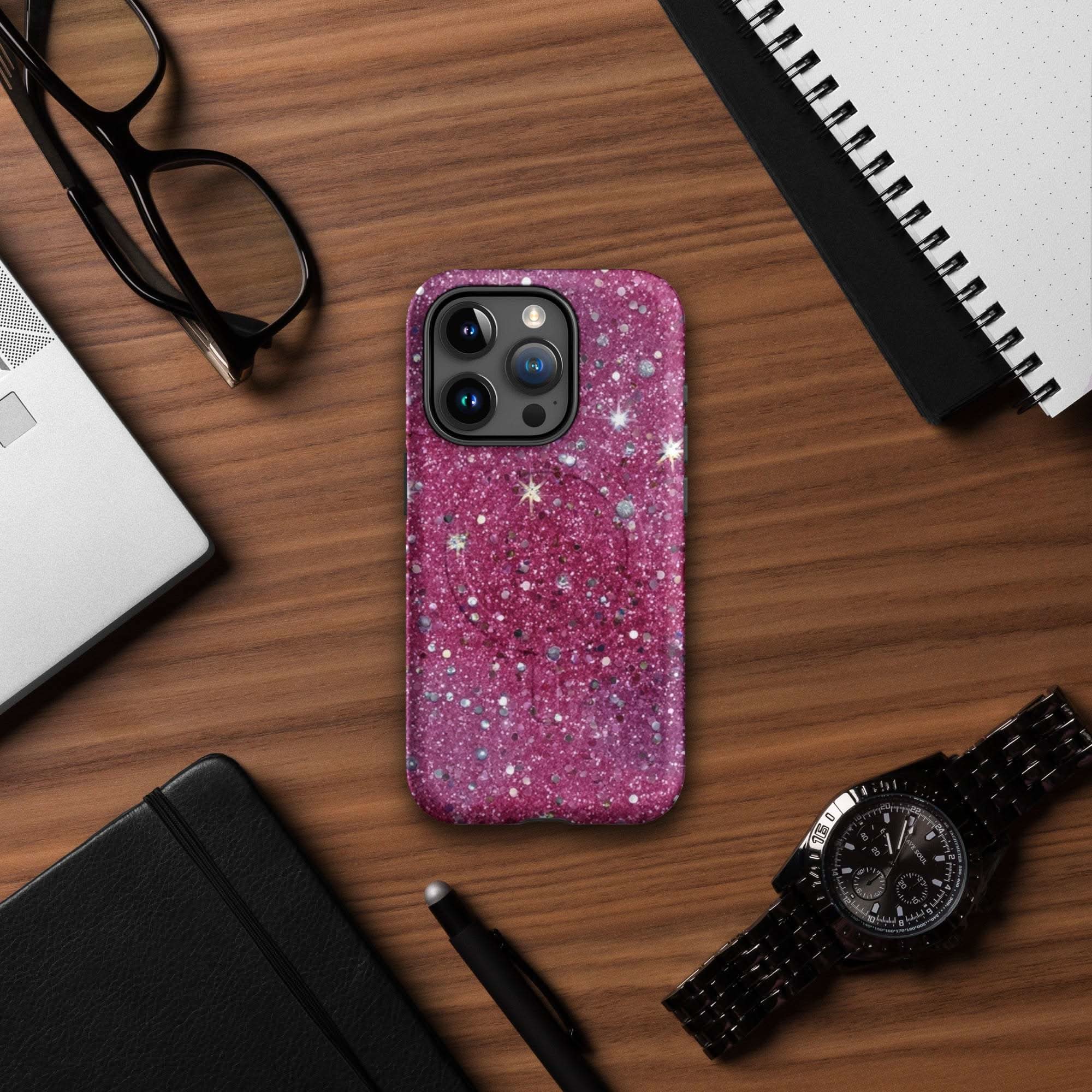 iPhone Tough Case - Sparkly Pink Bratcore MagSafe® iPhone Protection 