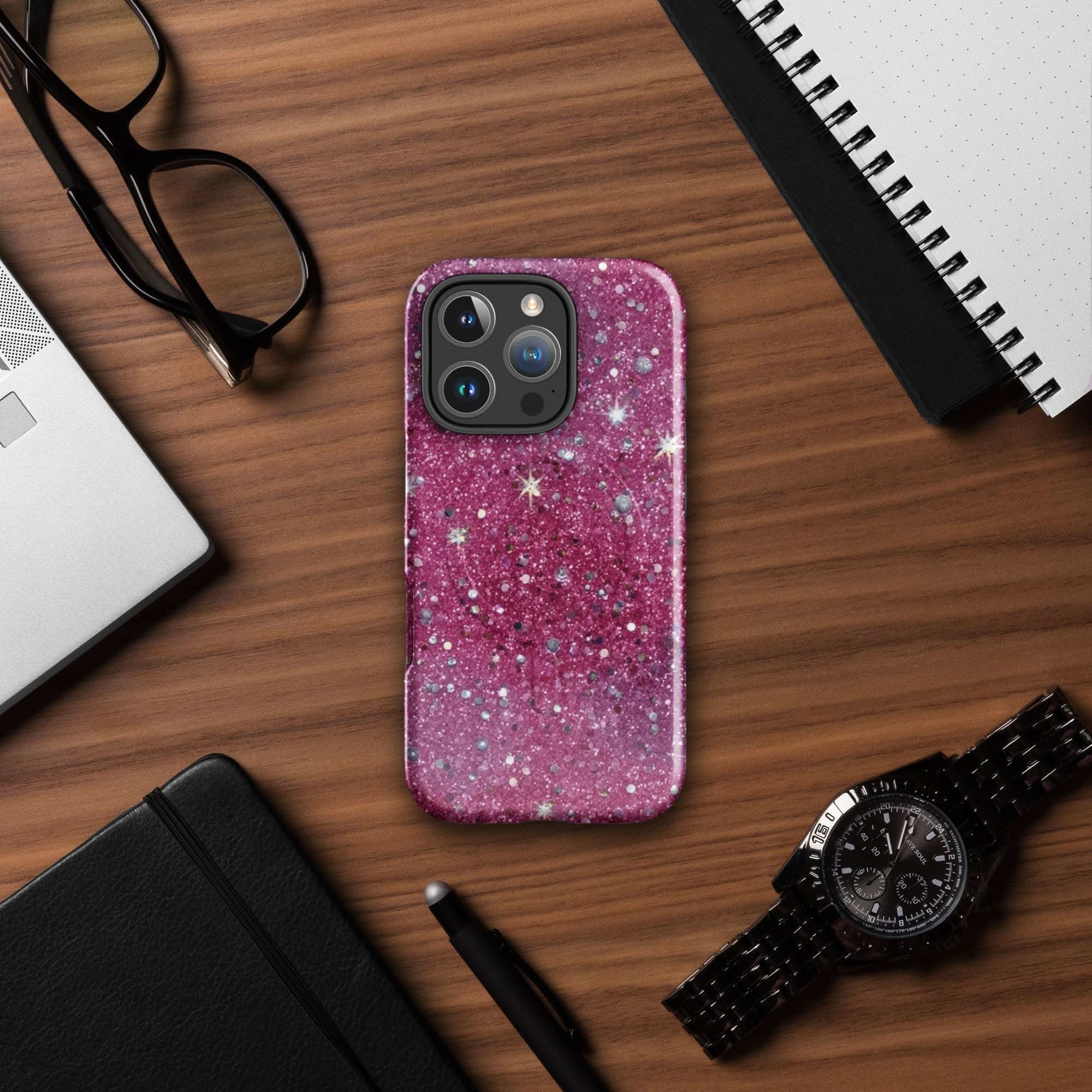 iPhone Tough Case - Sparkly Pink Bratcore MagSafe® iPhone Protection 