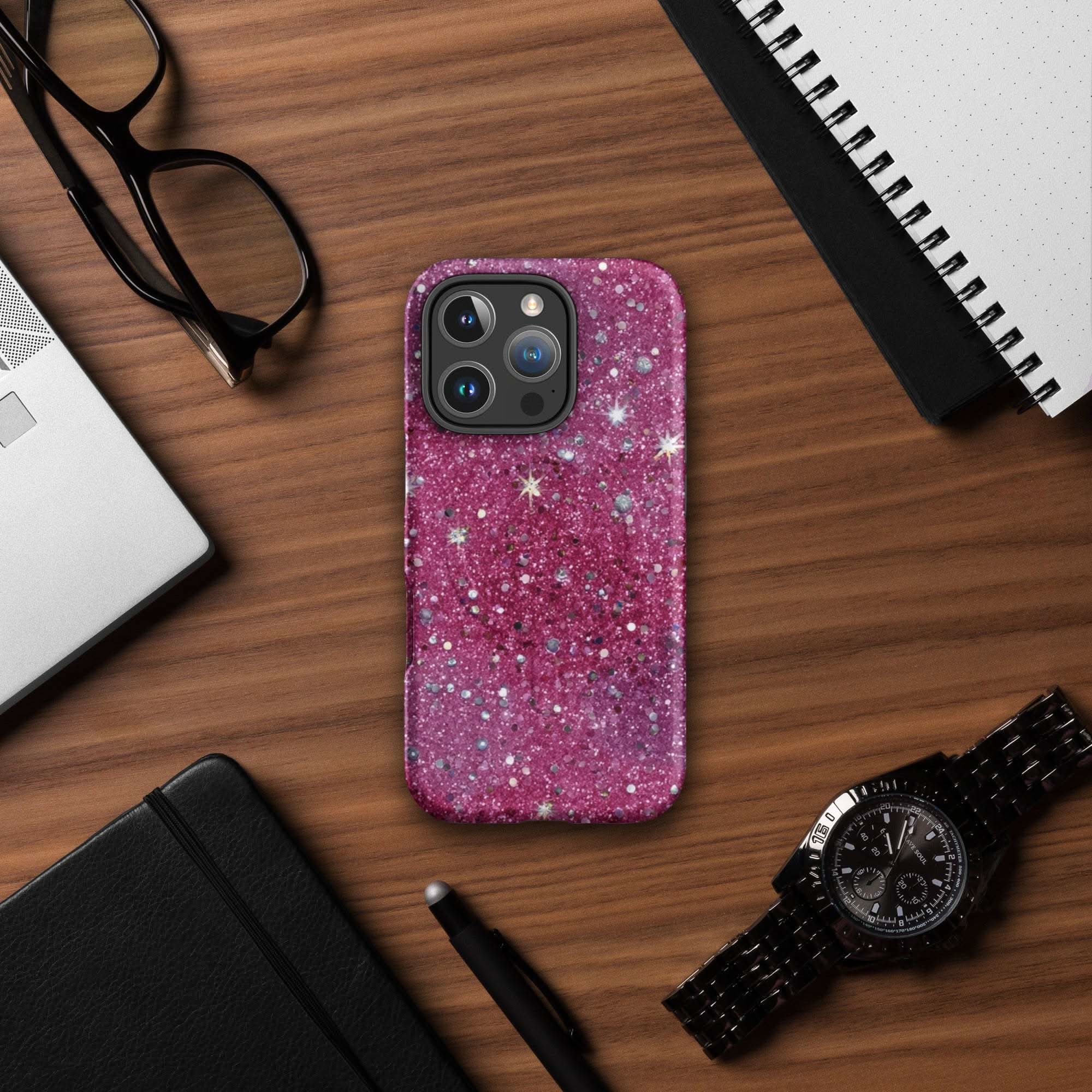 iPhone Tough Case - Sparkly Pink Bratcore MagSafe® iPhone Protection 