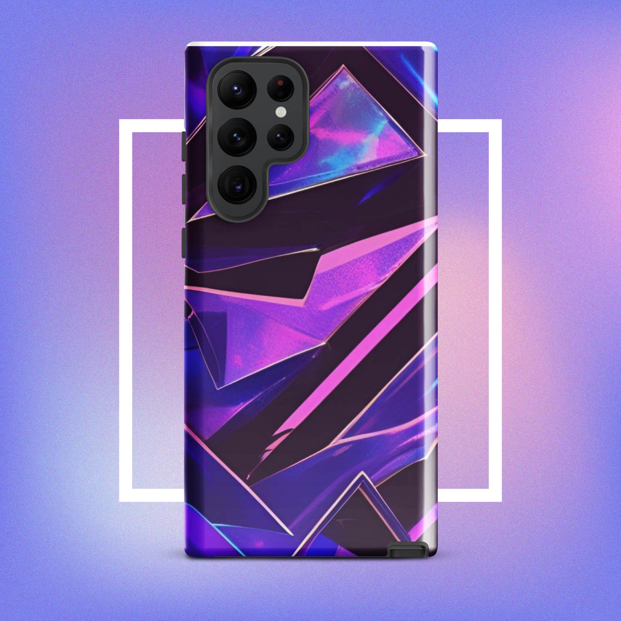 Samsung Galaxy Tough Case - Modern purple design protective phone case