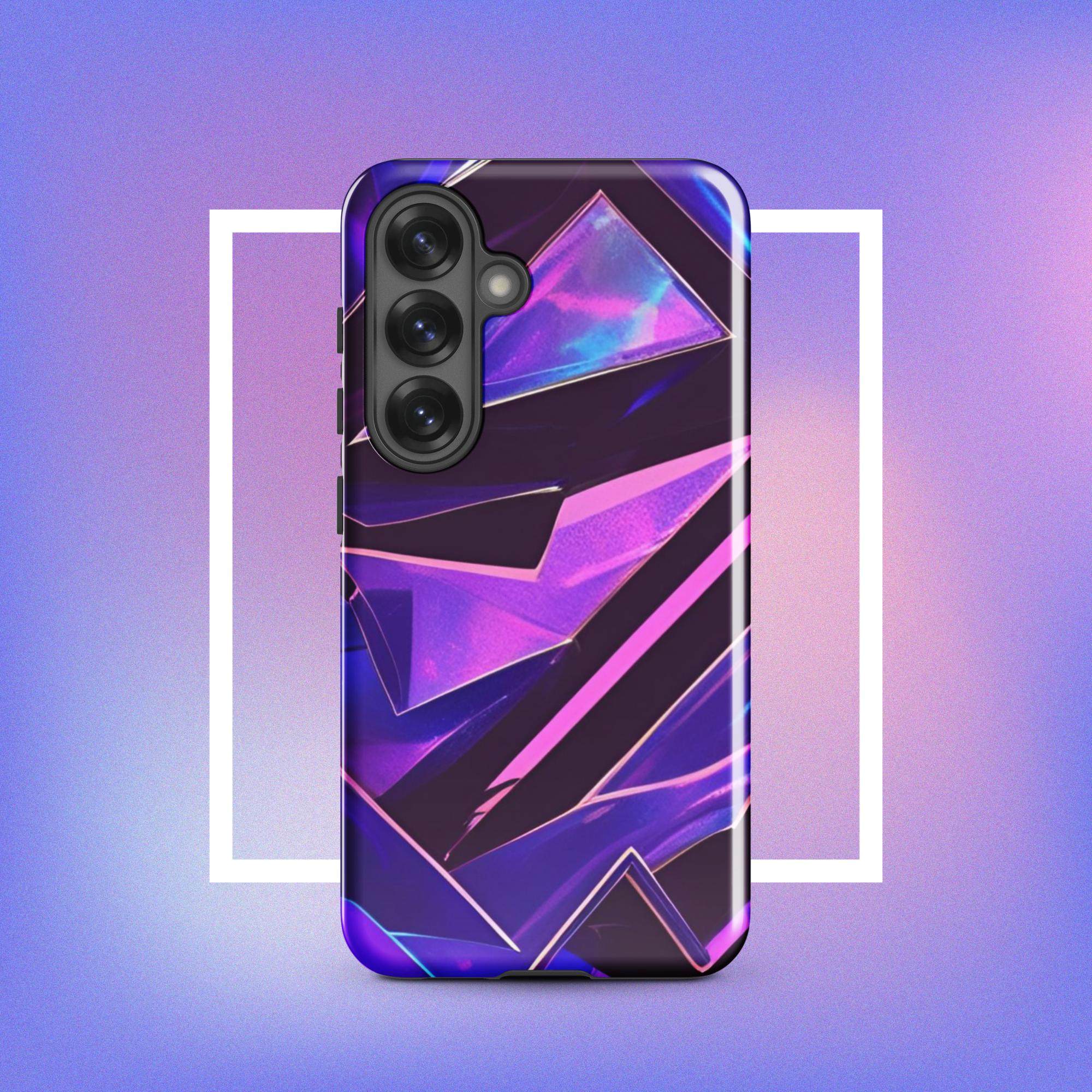 Samsung Galaxy Tough Case - Modern purple design protective phone case