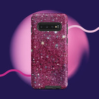 Pink sparkly Samsung Galaxy Tough Case for  Phone Protection case.